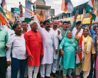 हल्द्वानी की घटना के विरोध में कांग्रेस का प्रदर्शन, राहुल गांधी पर एफआईआर वापस लेने की मांग