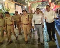 दुर्गा पूजा दशहरा को लेकर प्रशासन अलर्ट, डीएम-एसएसपी ने किया पैदल ग्रस्त