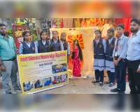 आधुनिक तकनीक से तैयार हुई मां दुर्गा की  प्रतिमा, विद्यार्थियों की हुनर की हो रही सराहना