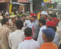 अखिलेश यादव की गिरफ्तारी के विरोध में गौरा विधानसभा में जोरदार प्रदर्शन