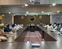 डीएम व एसपी की अध्यक्षता में दुर्गा पूजा/दशहरा त्योहार को शांतिपूर्ण तरीके से मनाये जाने विषयक हेतु की गई बैठक