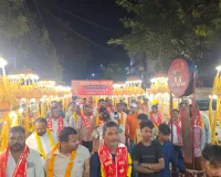 डीजे और आकर्षक चौकियों से सजी कर्णघोड़ा शोभायात्रा, उमड़ा जनसैलाब