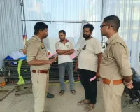 पुलिस अधीक्षक सोनभद्र  के निर्देशन में निर्माणाधीन दुर्गा पंडालों में अग्निसुरक्षा के दृष्टिगत चलाया गया निरीक्षण अभियान