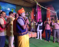 करमा : रामलीला में नौवे दिन हनुमान जी की आरती के साथ कार्यक्रम का शुभारंभ
