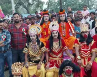 धू-धू कर जला दशानन, 25 फीट ऊंचे रावण के पुतले का हुआ दहन