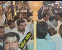 वोट चोरी के मुद्दे पर कांग्रेसियों ने निकाला जुलूस