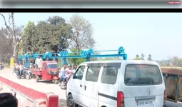 अप्सरा नदी के बांध पर लगा जाम जाम में फसी एम्बुलैंस क्यों लड़िया में 