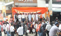 भाजपा के राष्ट्रीय अध्यक्ष के लखनऊ आगमन पर भव्य स्वागत