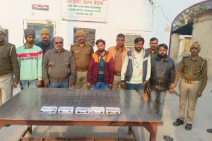 पुरस्कार घोषित अपराधी शाबुददीन गाजी सहित 04 अन्य गिरफ्तार