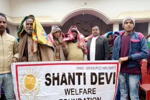 शांति देवी वेल्फेयर फाउंडेशन ने 250 जरूरतमंदों को वितरण किया कंबल 