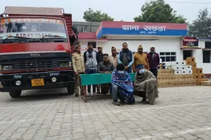 खड्डा : ट्रक से बिहार जा रही अंग्रेजी शराब को पुलिस ने दबोचा दो तस्कर गिरफ्तार 