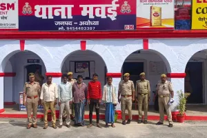 एस एस पी के निर्देश पर चले अभियान में पांच वारंटी गिरफ्तार