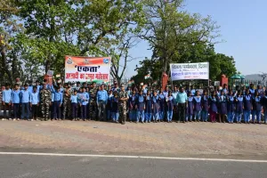 एसएसबी और नेपाल एपीएफ सुरक्षाबल टीमो के बीच फ्रैंडली वॉलीबॉल मैच का आयोजन