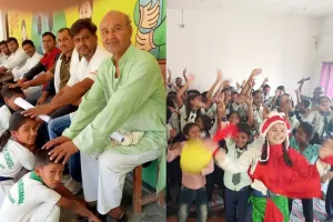 समर कैंप के अंतिम दिन बच्चों ने की अपने मां-बाप की पूजा 