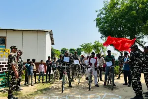 लाइफ थीम के तहत निकाली गई साइकिल रैली