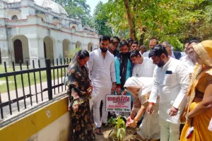 विश्व पर्यावरण दिवस पर जिला पंचायत अध्यक्ष शकुन सिंह ने निराला प्रेक्षागृह में पौधरोपण किया