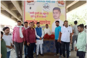 समाजसेवी ने लगाया निशुल्क जल प्याऊ 