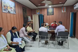  ब्लाक मुख्यालय पर संचारी रोग की सफलता को लेकर आयोजित ब्लाक टास्क फोर्स की बैठक 