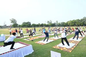 इफको घियानगर प्रयागराज में योग दिवस