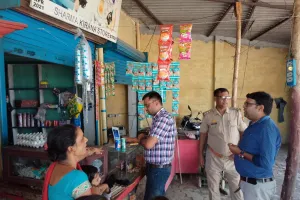 स्वास्थ्य विभाग व पुलिस की संयुक्त टीम ने किया तंबाकू उत्पाद बेचने वाले 14 दुकानदारों का चलान