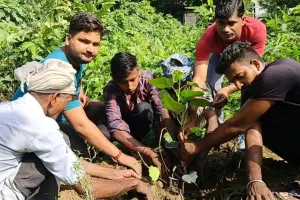 कटका क्लब सामाजिक संस्था के द्वारा कटका मयांग रोड पर स्थित 30नंबर रेलवे गेट पर पौध रोपण कार्य किया गया