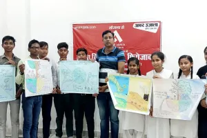 पर्यावरण संरक्षण पर विद्यार्थियों ने बनाए आकर्षक पोस्टर- अश्वनी जैन