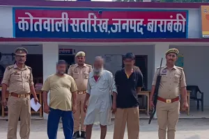 बकरा चोरी करने वाले तीन शातिर चोरों को बोलेरो सहित सतरिख पुलिस ने किया गिरफ्तार भेजा जेल