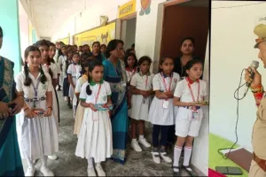 राखी प्रतियोगिता के बाद विजयम् के बच्चों ने पुलिस के जवानों को बांधा रक्षा सूत्र 