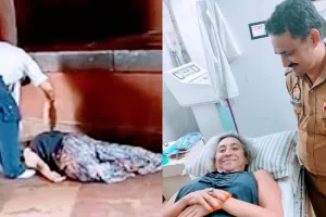 आगरा फतेहपुरसीकरी में एक और विदेशी महिला गिरी, पैर में मोच