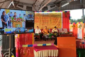 असम के दुल्लभछड़ा-गुवाहाटी एक्सप्रेस ट्रेन का उद्घाटन में कई गणमान्य हुए शामिल।