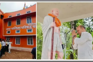 कुशीनगर : राष्ट्रपिता गॉंधी जी भारत रत्न शास्त्री जी की जयंती पर विनय ने किया ध्वजारोहण