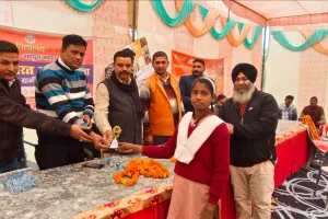 विकसित भारत संकल्प यात्रा का हुआ भव्य स्वागत जुटी भीड़