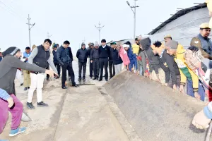 आयुक्त ने माघ मेला की तैयारियो का किया निरिछन।