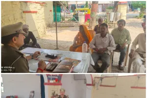 गैपूरा चौकी प्रभारी आनंद शंकर सिंह के द्वारा क्षेत्र के लोगों का सूनी गई समस्याएं