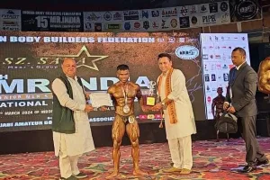 15वें मिस्टर इंडिया बॉडी बिल्डिंग प्रतियोगिता में कुंदन गोप ने जीता सिल्वर मेडल