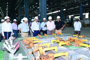आरेडिका एवं फोर्ज्ड व्हील प्लान्ट में रेलवे बोर्ड के अपर सदस्य (उत्पादन इकाई) का दौरा 