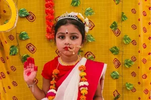 न्यू स्टैंडर्ड पब्लिक स्कूल  में नवरात्रि  के प्रथम दिवस मे मां शैलपुत्री की गई स्थापना  