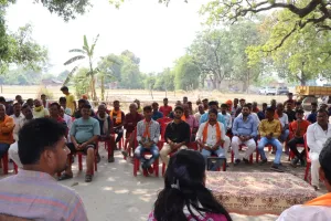 अम्बेडकरनगर  रितेश पांडेय के समर्थन में अदिति सिंह ने ग्राम सभा मुकुन्दीपुर में आयोजित की जन चौपाल  