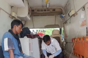 ई.म.टी. की सूझबूझ से बची बच्चे की जान। नि:शुल्क 108 एंबुलेंस सेवा बन रही वरदान