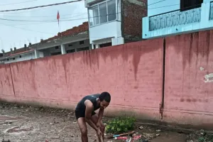 नगर पंचायत कोरांव के जल भराव में नहीं हो रहा सुधार।