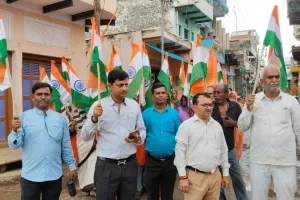 छानबे क्षेत्र के विजयपुर ग्राम पंचायत में हर घर तिरंगा अभियान में निकाली गई रैली