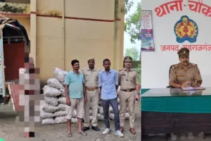 महराजगंज चौक थानाध्यक्ष को मिली कामयाबी ,दो पिकअप के साथ 110 बोरी चाइनीज लहसून किए बरामद