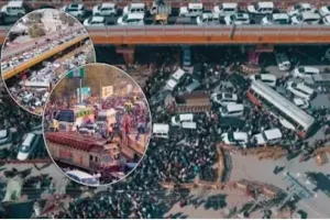  महा कुंभ संगम के सफर में महाजाम बना रोड़ा।  वाहन में फंसे कराह उठे स्नानार्थी।