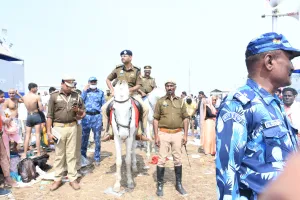 पुलिस की मुस्तैदी के बीच सकुशल संपन्न हुआ अंतिम स्नान पर्व महाशिवरात्रि ।