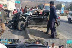 तेज रफ्तार कार की टक्कर से दम्पति समेत दो बच्चे  घायल, दो की हालत गंभीर