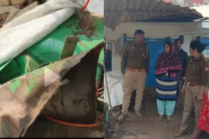  ख़जनी में हवा टंकी फटने से पंचर बनाने वाले के हाथ के पचखडे उड़े, हालत नाजुक