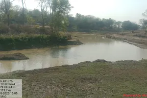 22 लाख की लागत से बने अमृत सरोवर की स्थिति बदहाल दो बार वर्क आईडी बनाकर करवाया गया काम