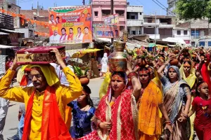 दुद्धी में चैत्र नवरात्र पर श्रीमद् भागवत कथा का भव्य आयोजन
