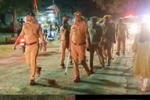 होली और ईद के मद्देनजर ओबरा, सोनभद्र में सुरक्षा व्यवस्था कड़ी