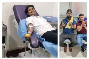 रेणुकूट टीम सदस्य के लिए मसीहा बना कार्यकर्ता, 62वीं बार रक्तदान कर बचाई जान